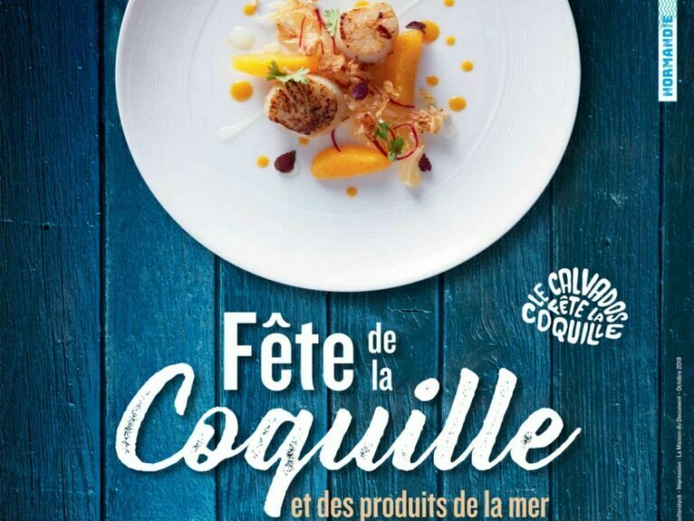 Affiche Fête de la Coquille et des produits de la mer, Normandie