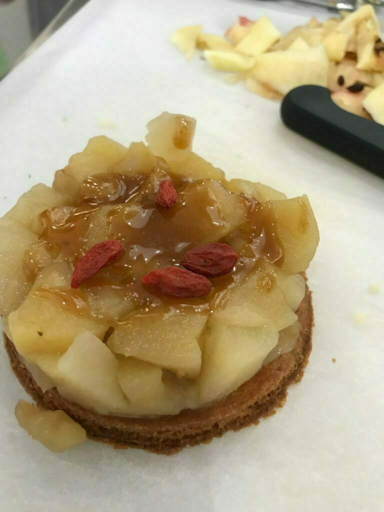 Dessert tarte pommes goji baies recette pâtisserie FlyinChef