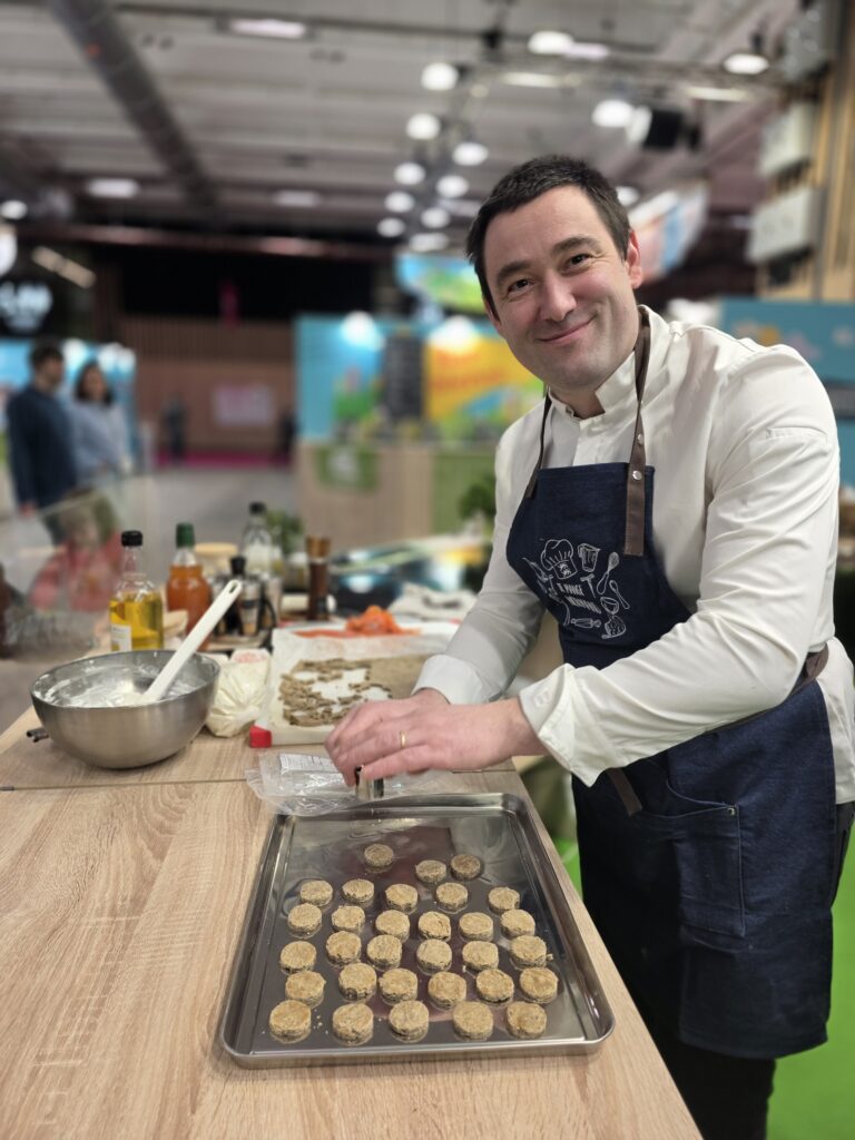 Chef Damien Dulin en démonstration culinaire au Salon de l'agriculture 2026