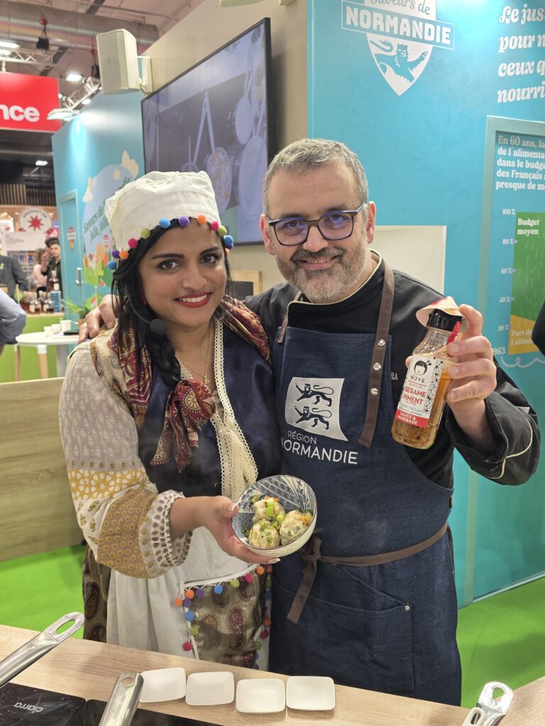 Cheffe Kristel Froger et Chef Paulo Ferreira en démonstration culinaire au Salon de l'agriculture 2026