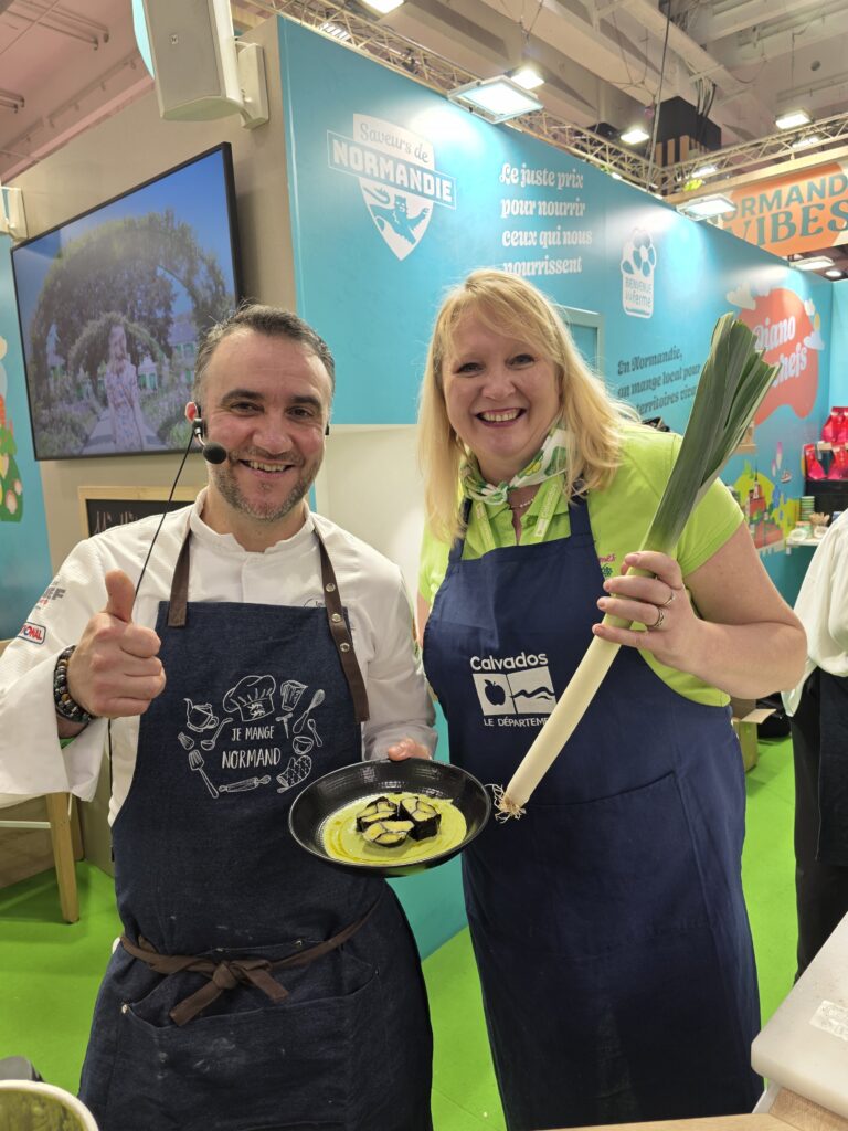 Chef Miguel Sanches en démonstration culinaire au Salon de l'agriculture