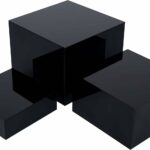 Kit de trois cubes réhausseurs noirs pour présentation de buffet