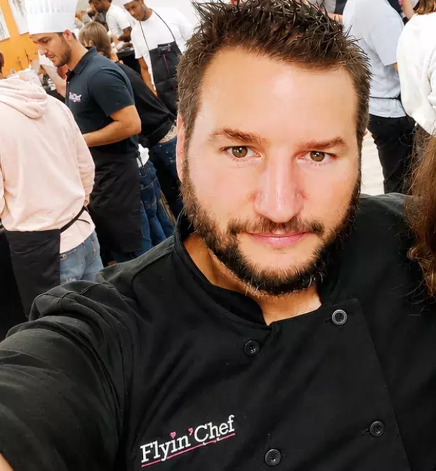 Kévin Teixeira, régisseur et associé de Flyin'Chef